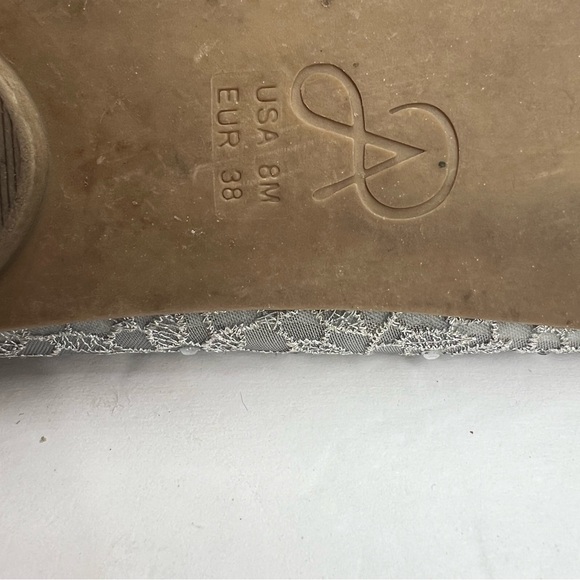 Adrianna Papell Shirley rhinestone embellished ballet flats 8 mesh silver lace - Picture 9 of 9